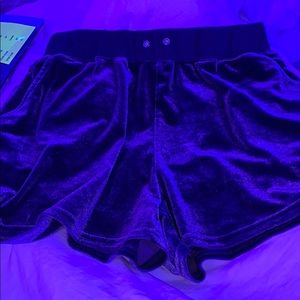 velvet shorts